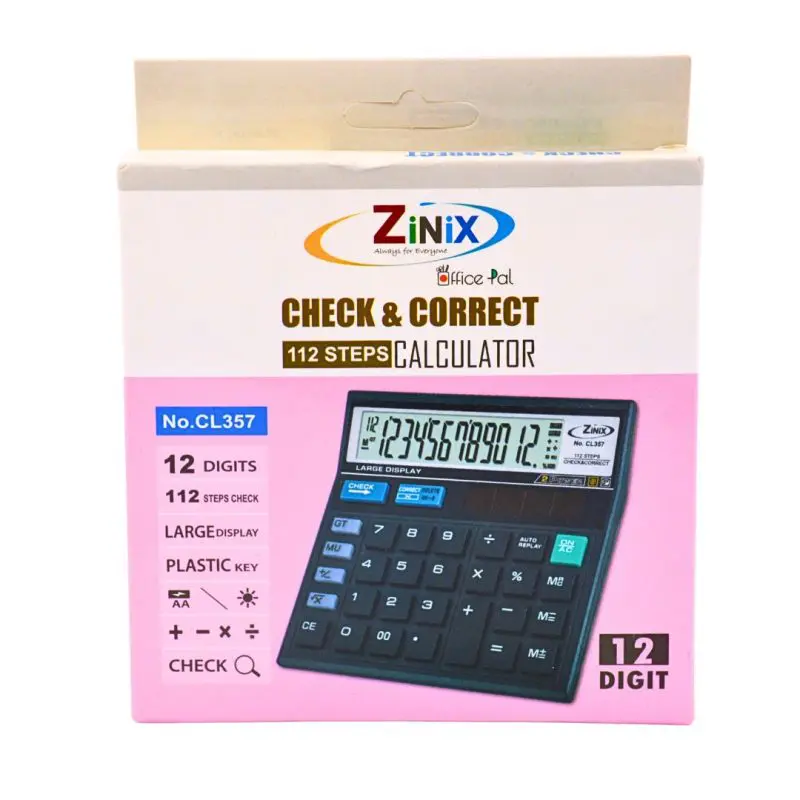 Zinix Check & Correct Calculator 112 Steps 1